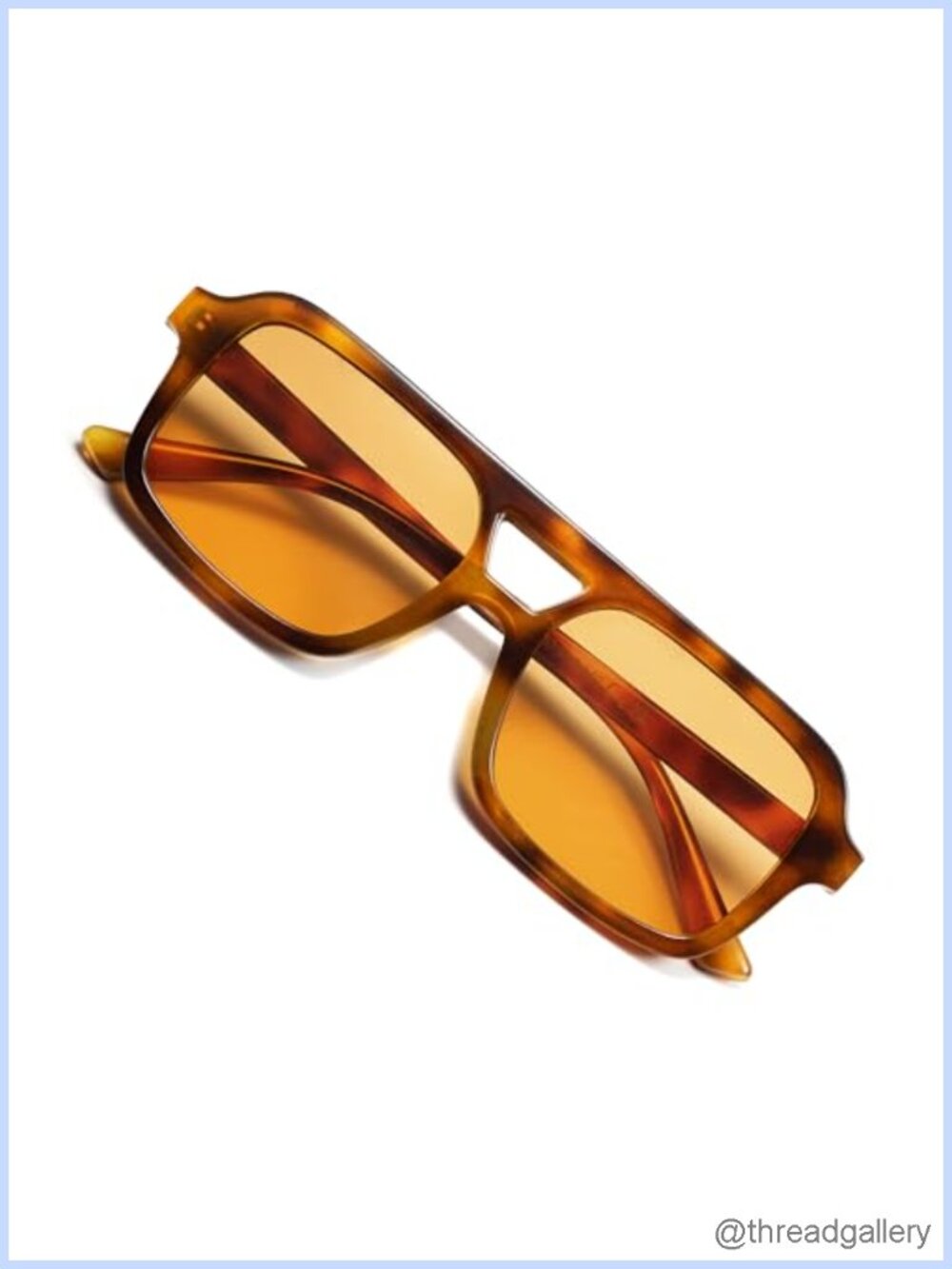Retro 70s Square Aviator Sunglasses UV400 Full Frame Unisex
